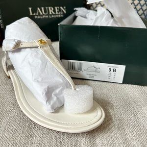 LAUREN RALPH LAUREN OLIVEA SANDAL.  White SIZE 9. New
